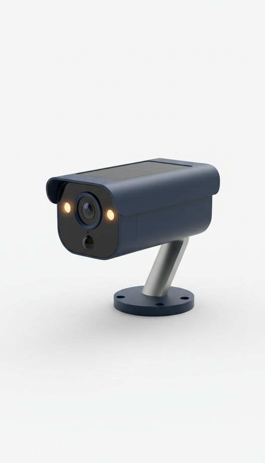 Solar-Powered Security Camera with Night Vision